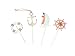 Bilipala 24Pcs Nautical Theme Cupcake Toppers Food Fruit Picks for Decoration