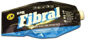 U-POL Products UPLUP0754 FIBRAL Sandable Glass Fibre Repair Paste, 1L Bag