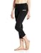 baleaf Women's Capri Leggings Yoga Capri Pants High Waisted Workout Casual Capris Inner Pocket Black S