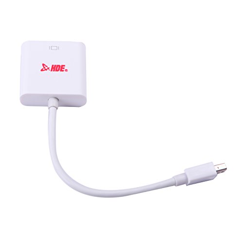 HDE Mini DisplayPort (Thunderbolt Port Compatible) Male to HDMI Female Adapter for Apple MacBook Microsoft PC (White)