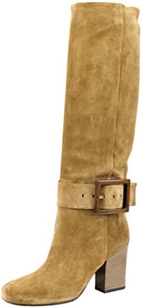 Gucci Women's Buckle Suede Heel Kesha Boots 338693 (8 US/38 IT, Brown)