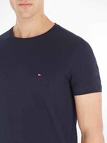 Uomo T-Shirt Maniche Corte Core Stretch Slim Fit, Blu (Desert Sky), M