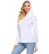 COOrun Women's Long Sleeve Workout Hoodies UPF 50+ UV Sun Protection Shirts Lightweight Outdoor A...