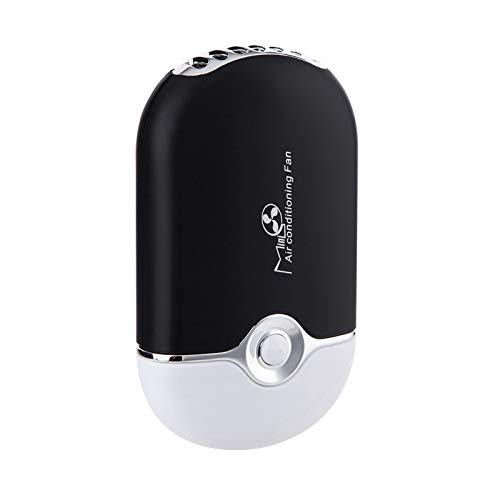 YIMART Portable Rechargeable Electric Bladeless USB Mini Air Conditioning Refrigeration Blower Dryer Fan for Eyelash Extension (Black)
