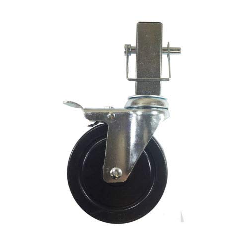 Scaffolding Caster 5" Hard Rubber Locking with 1-5/16" Square Shank 4 EA - Thumbnail 2