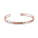 Solocute Bracelets for Women Personalized Inspirational Jewelry, Braver Stronger Smarter, Engraved Mantra Band Cuff Bangle Friend Encouragement Gift for Her