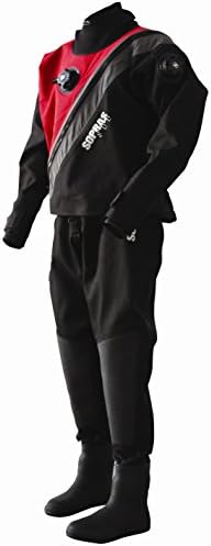 Sopras Sub Trilaminate Drysuit Size X-Large with hard Boots Size 10 Technical Dry Suit DUI Cold Water Scuba