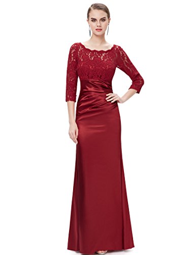 Ever Pretty Juniors Long Sleeve Empire Waist Retro Prom Gown 16 US Burgundy Ever Pretty Juniors Long Sleeve Empire Waist Retro Prom Gown 16 US Burgundy