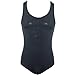 FEESHOW Men's Soft Smooth Work Out Swimsuit Gym Fitness Bodysuit (Medium(Waistline 28.0-40.0 inch/72-102cm), Black)