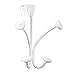 mDesign Decorative Over Door 4 Hanging Hooks, Steel Storage Organizer Rack for Coats, Hoodies, Hats, Scarves, Purses, Leashes, Bath Towels, Robes, Mens and Womens Clothing - White