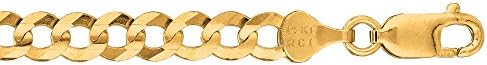 10k Yellow Gold 20 Inch 5.7mm Comfort Curb Chain Necklace Lobster-clasp