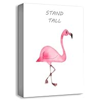 signwin-Canvas Wall Art-Cute Flamingo-Canvas Prints Home Artwork Decoration for Kids Bedroom,Living Room - 12x18 inches
