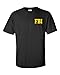 Jacted Up Tees FBI Federal Bureau of Investigation Front & Back Men's Tee Shirt