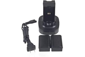 OSTENT Universal Quick Battery Charger & 2 Batteries for Microsoft Xbox 360 Wireless Controller Color Black