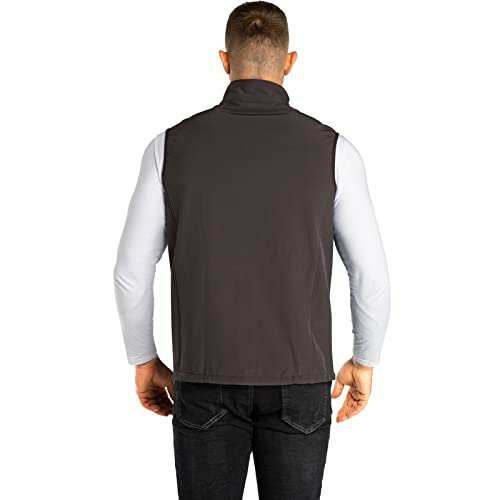 33,000ft Men's Lightweight Softshell Vest Outerwear Zip Up Fleece Lined Windproof Sleeveless