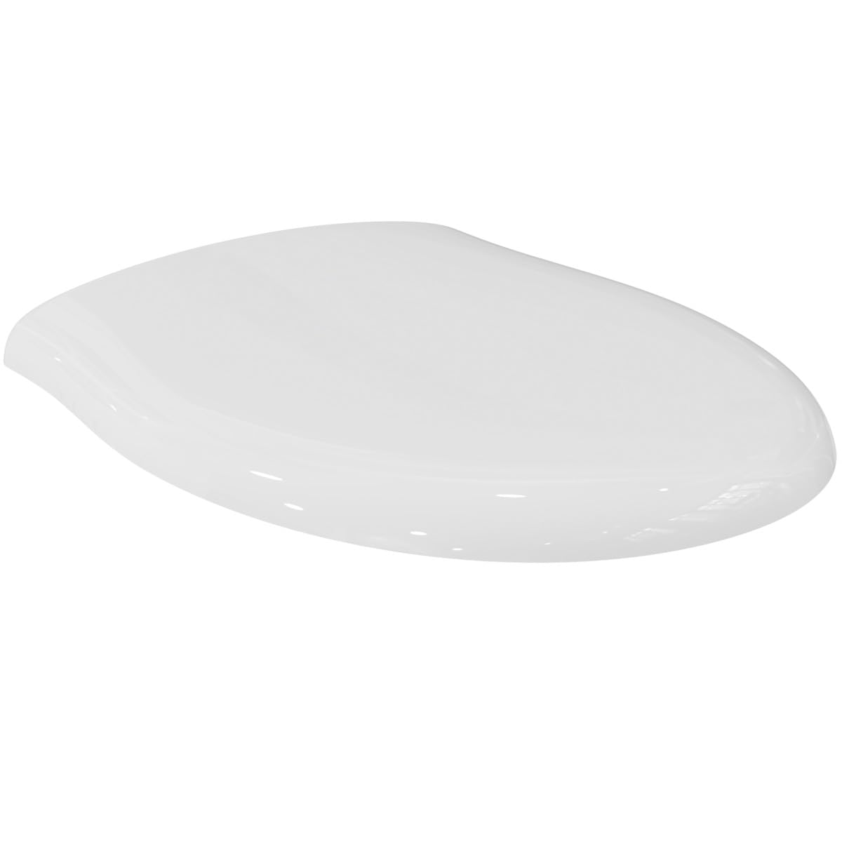 Ideal Standard Alto Toilet seat and Cover, Rounded Shape, Durable Toilet seat, Including Hinge Set for Easy Installation, Scratch-Resistant duroplast – White (360x445x50 mm)