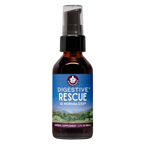 WishGarden Herbs Digestive Rescue GI Normalizer - All-Natural Herbal & Organic Digestive Relief Tincture with Peppermint Leaf, Ginger Root and Fennel Seed, Quickly Soothes Digestive Discomforts, 2oz