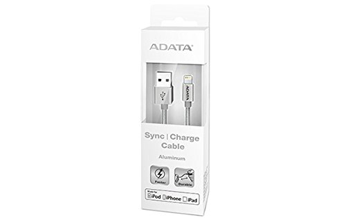 Cabo De Dados Usb Adata Para Iphone Prata