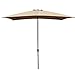 COBANA 6.6 x 9.8ft Rectangular Patio Umbrella, Outdoor Table Market Umbrella with Push Button Tilt/Crank, Beige