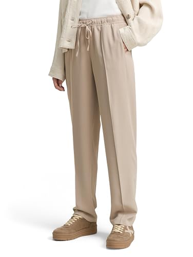 TOM TAILOR Pantalones de Mujer, 32208 - Soft Taupe Grey, 42W / 32L