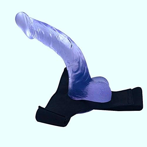 Gseeo Leather Adjustable Strap On Harness 9.5 Inch Purple