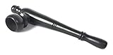 Matchpipe Black Ebony Wood Pipe- Deep Bowl 5 inch Tobacco Pipe- Handcrafted Durable