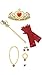 FashionModa4U Elena Tiara Crown, Wand, Jewelry Set and Gloves