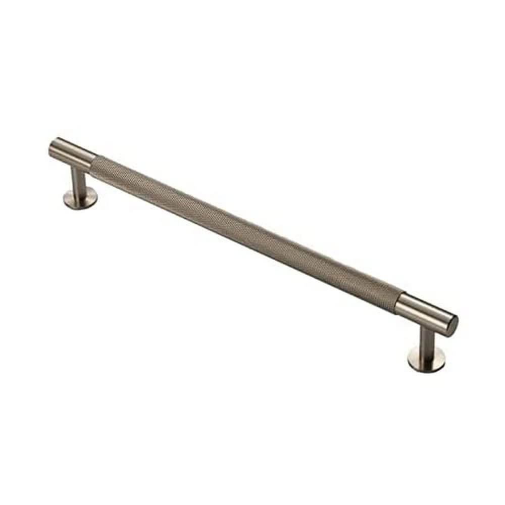 Carlisle Brass FTD700 Knurled Cupboard Pull Handle, Satin Nickel, 224mm