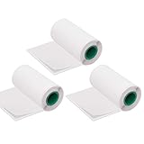 Aibecy Long-Lasting 10-Year Preservation Sticky Thermal Paper Roll 5630mm / 2.21.2in BPA-Free Black Font Adhesive Sticker Labels for Peripage A6/A8/P6 Paperang P1/P2 Thermal Printer, 3 Rolls
