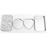 Quadrapoint Easy Bake Oven Deluxe Pan Set Includes Cupcake, Rectangular, Round and Heart Pans