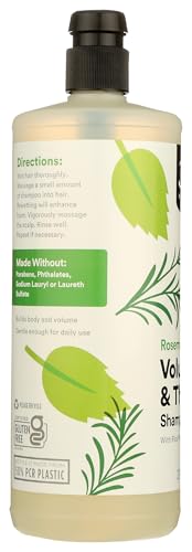 365 BY WHOLE FOODS MARKET, VOLUME & THICKNESS SHAMPOO WITH RICE PROTEIN & COLLAGEN, ROSEMARY MINT SCENT, 32 FL OZ
