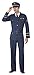 Smiffys mens Ww2 Air Force Captain Adult Sized Costume, Blue, L - US Size 42 -44