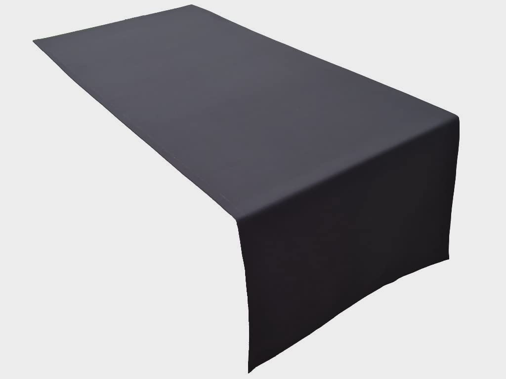 Lemos Home Table Runner Table Linen Made from 100% Cotton Collection Concept, Choice of Colours and Sizes (Table Runner - 45 x 150 cm, Anthracite)