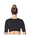 Leonisa Seamless Upper Arm Shaper Slimming Compression Vest with Posture Corrector, Black, Medium