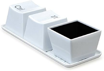 1 X Ctrl Alt Del Keyboard Coffee Cup Set - White Set