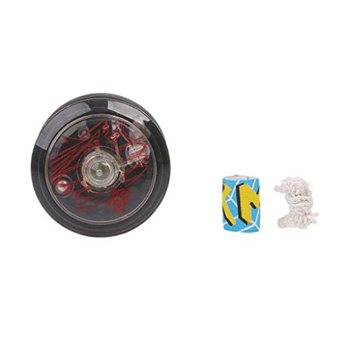 Huilier 2in1 Light Up YoYo Ball Gyro for Magic Juggling Toy Fancy Moves Flashing LED Kids Toy Gift (BK) - Thumbnail 3