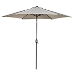 Abba Patio 9 Ft Market Outdoor Aluminum Table Patio Umbrella with Push Button Tilt and Crank, Beige