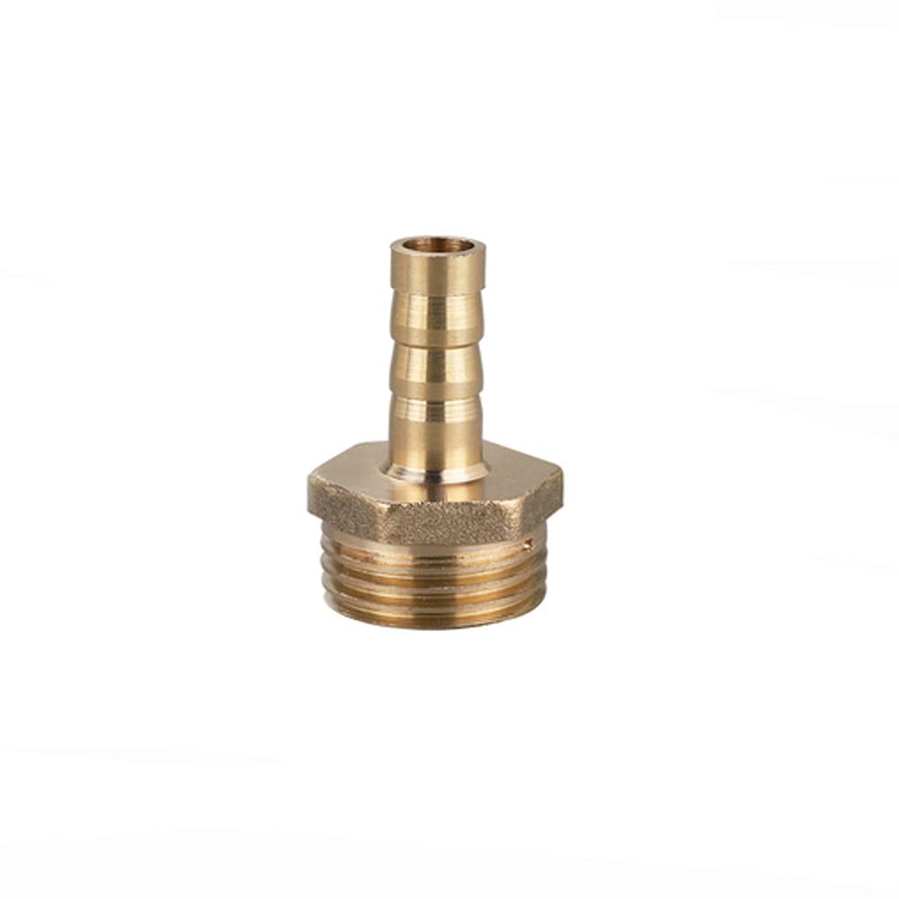 TopHomer 1Pcs BSP Hose Connector Brass Pipe Fitting 6mm/8mm/10mm/12mm/16mm/19mm/25mm, Hose Barb Tail Male BSP Thread Connector Joint Copper Coupler Adapter