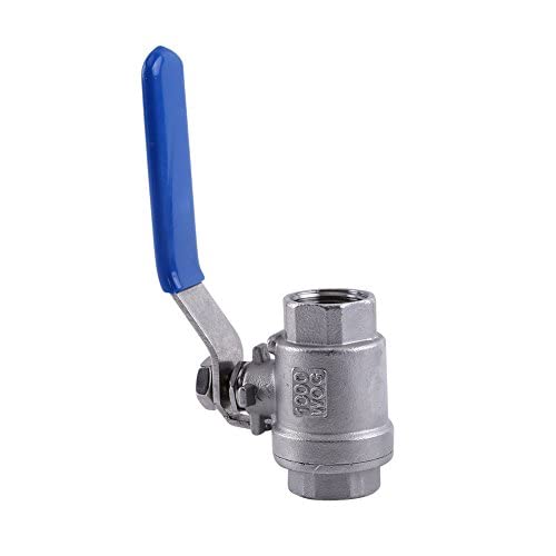 Hilitand 1/2'' NPT Full Port 2 Way Rotary Lever Stainless Steel 1/2" Ball Valve SS304 Two Pieces Ball Valve WOG1000