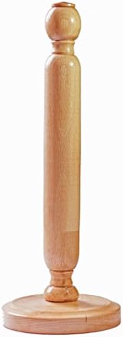 Wood Paper Towel Holder Stand For Kitchen Countertop, Bathroom and Toilet with a White Towel Bonus. 12" Heavy Duty, Decorative Standing Paper Towels Roll Dispenser by Ecosall.