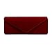 Jubileens Wedding Evening Party Velvet Clutch Bag Retro Envelope Cross Body Handbag (wine red)