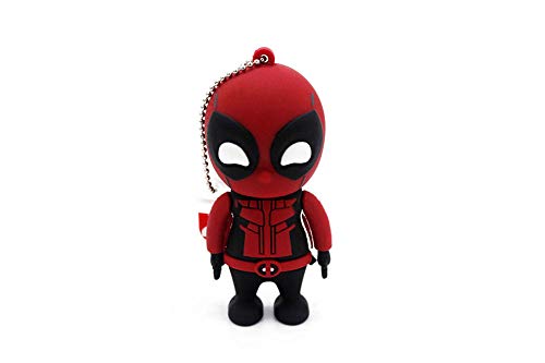 2.0 Deadpool Super Hero 32GB USB External Hard Drive Flash Thumb Drive Storage Device Cute Novelty Memory Stick U Disk Cartoon