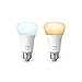 Philips - Hue White Ambiance A19 Wi-Fi Smart LED Bulb - California Residents - White (Hue Hub Required)