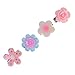Adjustable Flower Ring for Kids Multi Color Cute Rings For Girls Handmade Jewelry Set of 8, 4 Different Kinds of Style
