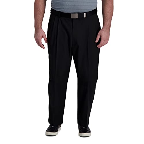 Haggar PLT SLD HTR Pantalon décontracté pour Homme, Noir, 50W / 29L
