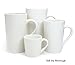 Momugs 20 OZ Plain Large Tall White Ceramic Milk Tea Coffee Mug with Handle for Dad Mom Friends
