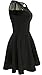 Sylvestidoso Women's A-Line Sleeveless Pleated Little Black Cocktail Party Dress (XL, Black)