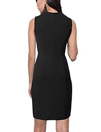 Zalalus vestido de trabajo para mujer, de verano, informal, sin mangas, con torcedura frontal