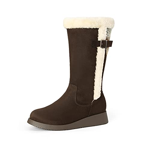 DREAM PAIRS Womens Winter Snow Boots Mid-Calf Fashion Furry Warm Tall Boot