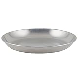 Winco ASFT-16, 160-Ounce Brushed Aluminum Round Serving Seafood Platter Tray